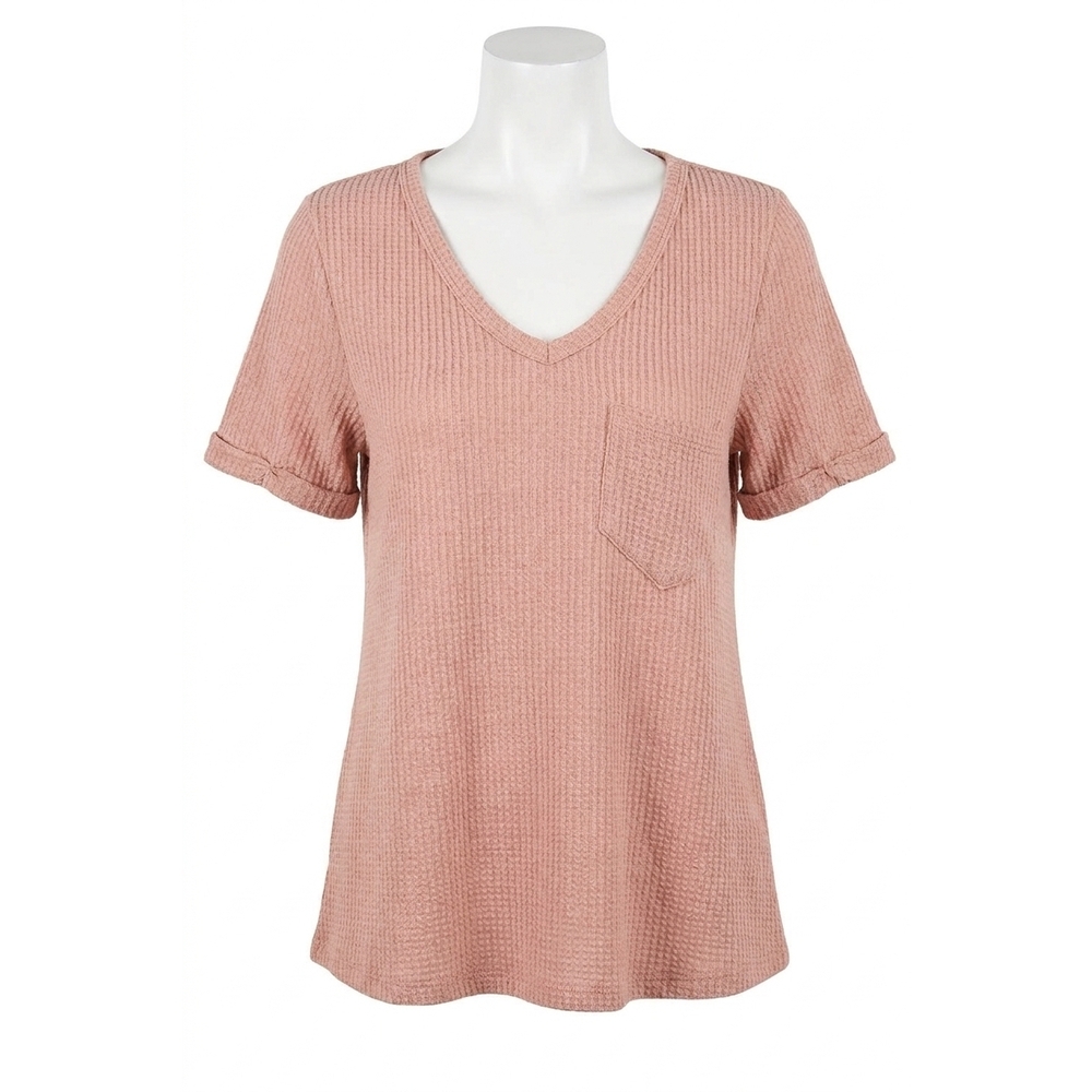 NEW ENTRO textured pocket top in mauve